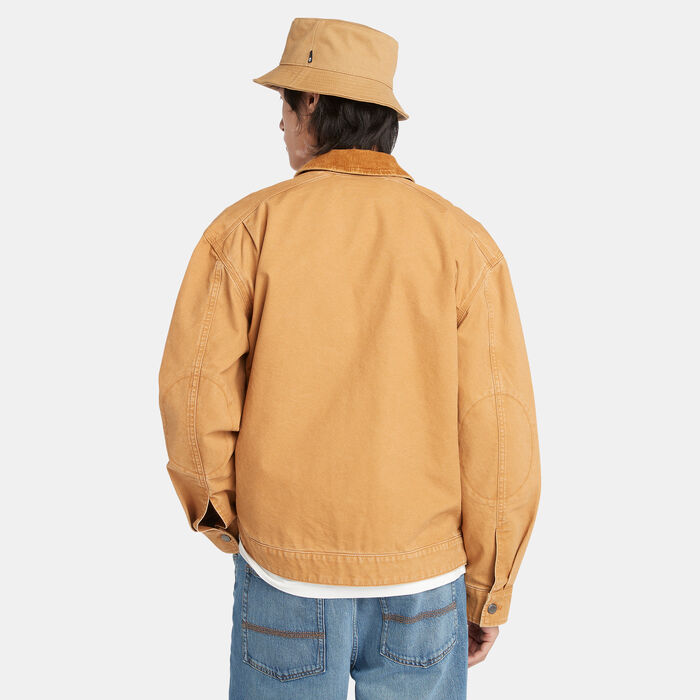 Timberland Men's Washed Canvas Jacket Brown Timberland Men's Washed Canvas Jacket Brown image number 1