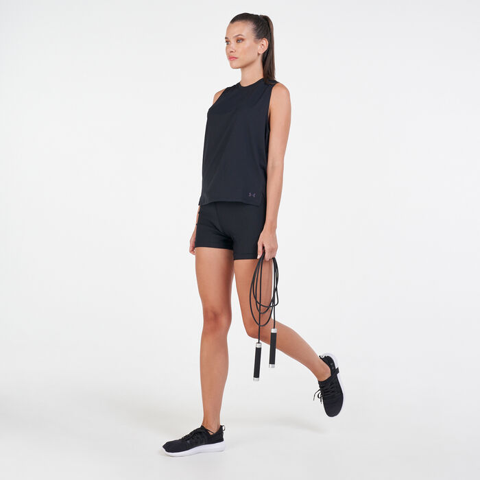 Under Armour Women's UA RUSH™ Tank Top Black Under Armour Women's UA RUSH™ Tank Top Black image number 2