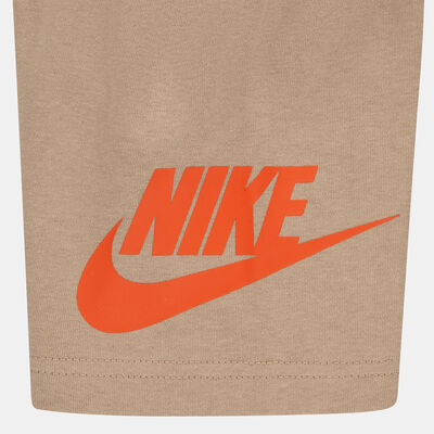 Nike Kids' Sportswear Toss T-Shirt and Shorts Set Beige
