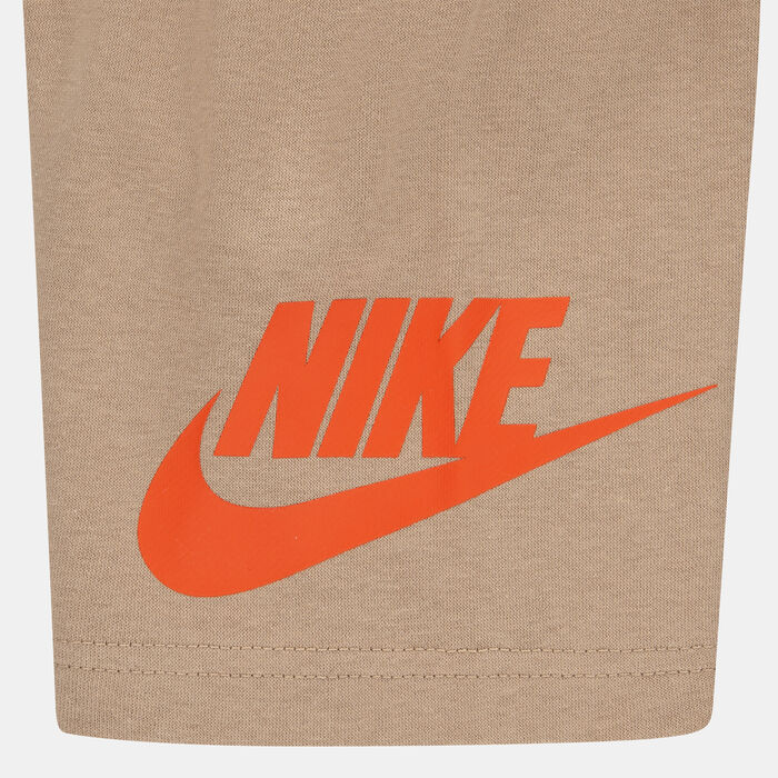 Nike Kids' Sportswear Toss T-Shirt and Shorts Set Beige image number 1