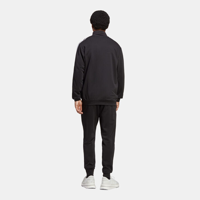 adidas Men's Basic 3-Stripes French Terry Tracksuit Black adidas Men's Basic 3-Stripes French Terry Tracksuit Black image number 1
