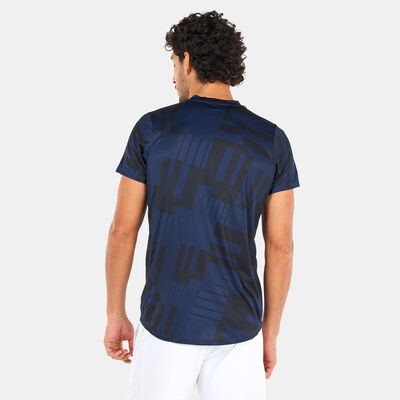 Nike Men's Court Dri FIT Advantage Printed T-Shirt Blue