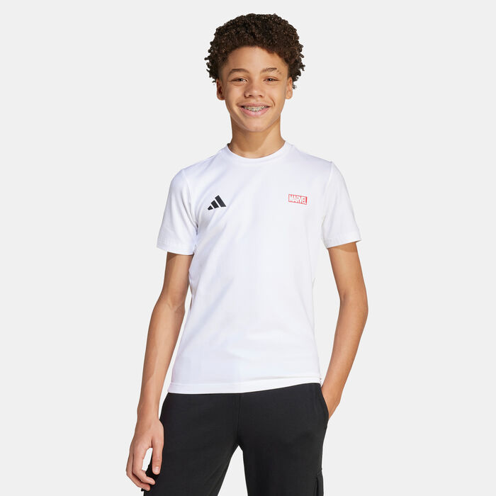 adidas Kids' Marvel Spider-Man Graphic T-Shirt White adidas Kids' Marvel Spider-Man Graphic T-Shirt White image number 0