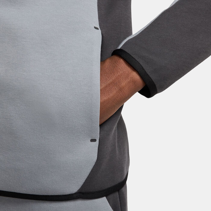 Nike Men's Tech Full-Zip Windrunner Hoodie Grey image number 6