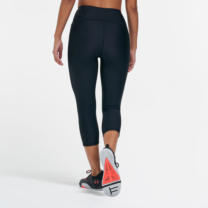 Under Armour Women's HeatGear® Armour Capri Leggings Black Under Armour Women's HeatGear® Armour Capri Leggings Black image number 1