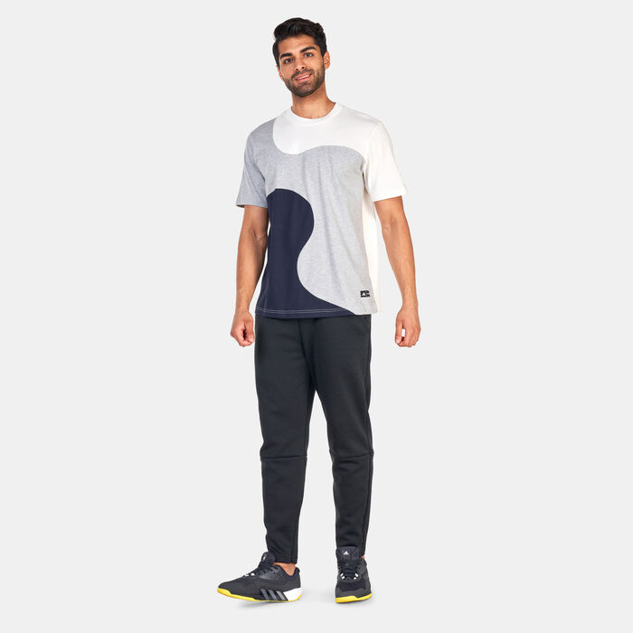 adidas Men's Marimekko Future Icons 3-Stripes T-Shirt Grey adidas Men's Marimekko Future Icons 3-Stripes T-Shirt Grey image number 2