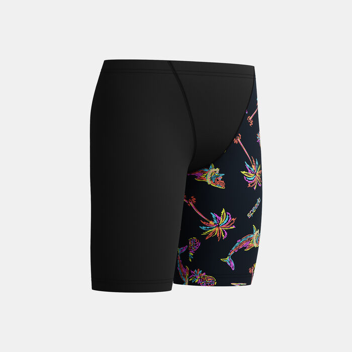 Speedo Kids' Digital Allover V-Cut Swimming Jammers Black image number 3