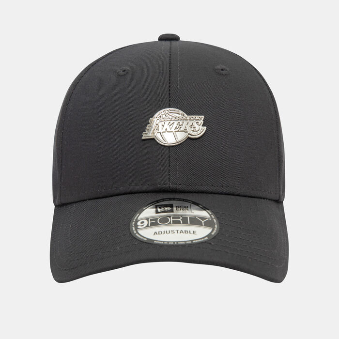 New Era Men's NBA Los Angeles Lakers Metallic Pin 9FORTY Cap Grey image number 0