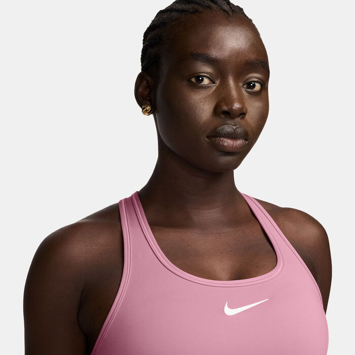Nike Women's Dri-FIT Swoosh Medium-Support Training Sports Bra Pink image number 2