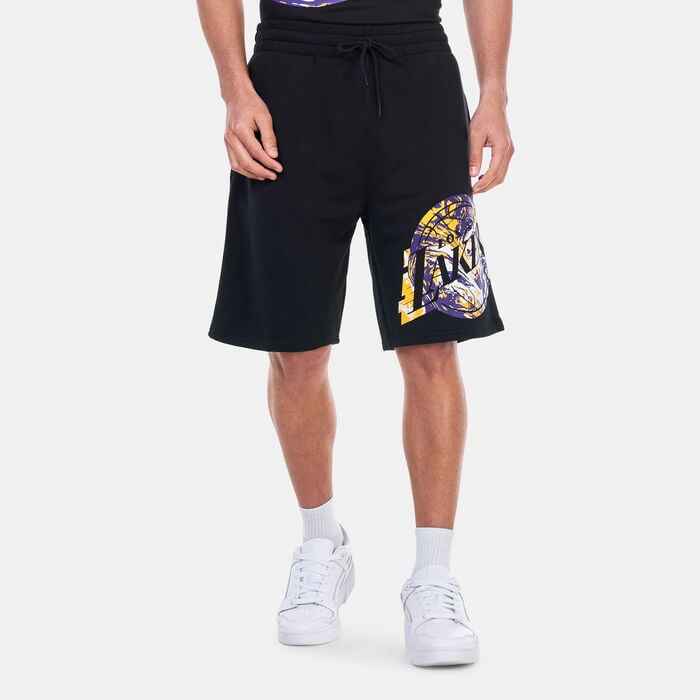New Era Men's NBA Los Angeles Lakers Infill Graphic Shorts Black New Era Men's NBA Los Angeles Lakers Infill Graphic Shorts Black image number 0