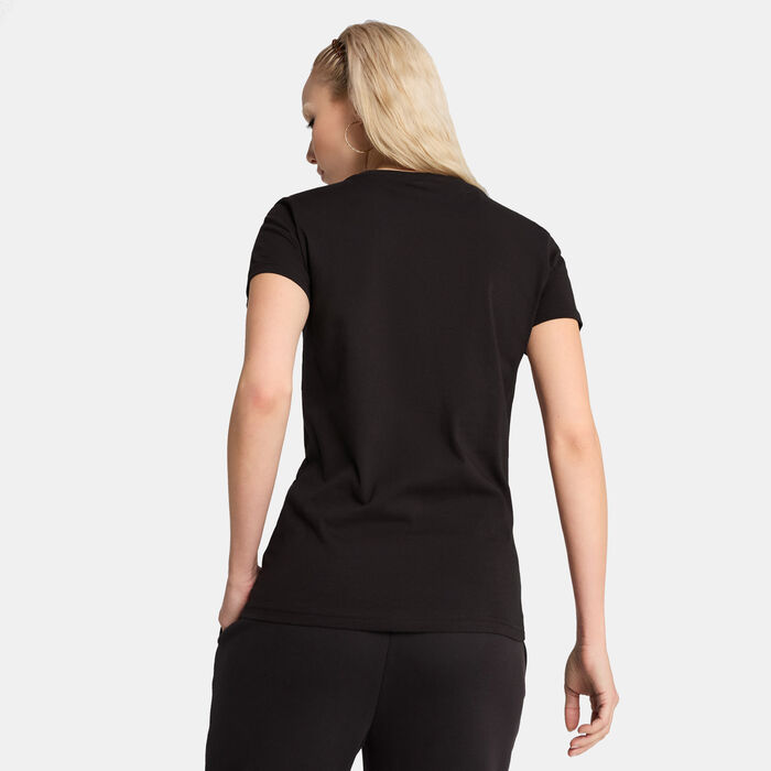PUMA Women's Essentials No. 1 Logo T-Shirt Black image number 1