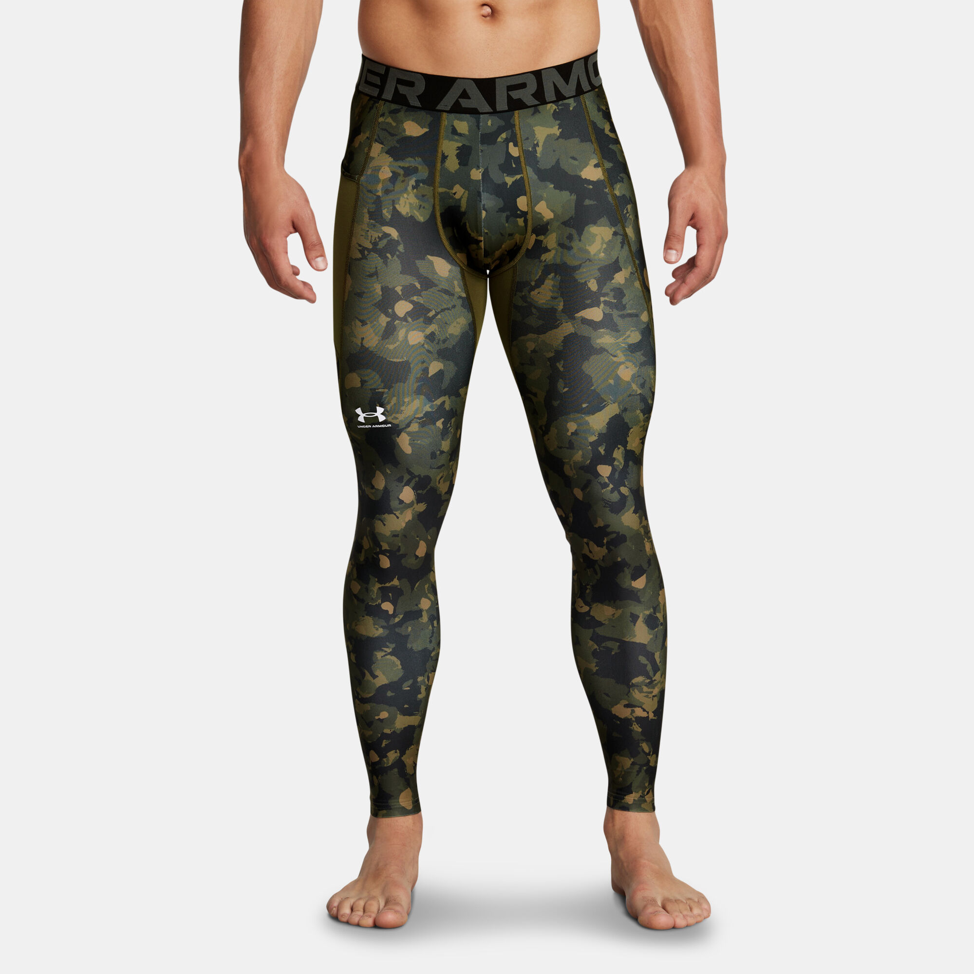 Men s HeatGear Printed Leggings Green Under Armour in KSA SSS