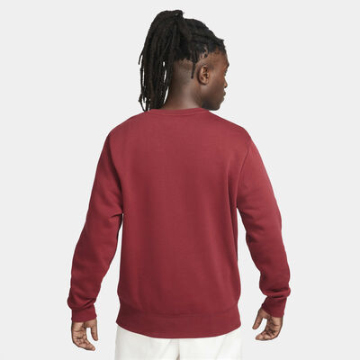 Nike Men's Club Fleece Long-Sleeve Sweatshirt Maroon Nike Men's Club Fleece Long-Sleeve Sweatshirt Maroon