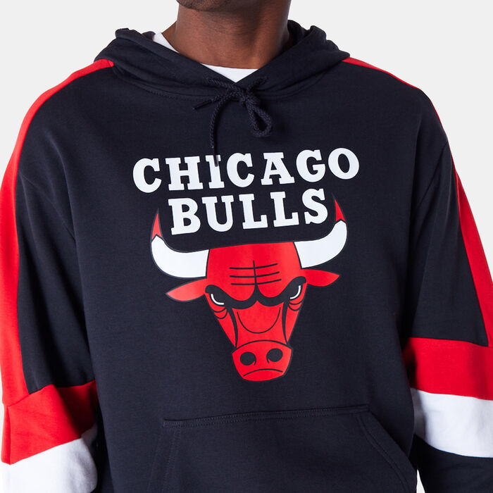 New Era Men's NBA Chicago Bulls Colourblock Hoodie Black New Era Men's NBA Chicago Bulls Colourblock Hoodie Black image number 3
