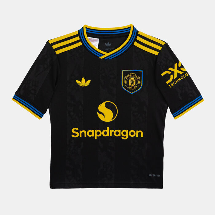 adidas Kids' Manchester United 25/26 3rd Replica Football Jersey Black adidas Kids' Manchester United 25/26 3rd Replica Football Jersey Black image number 0