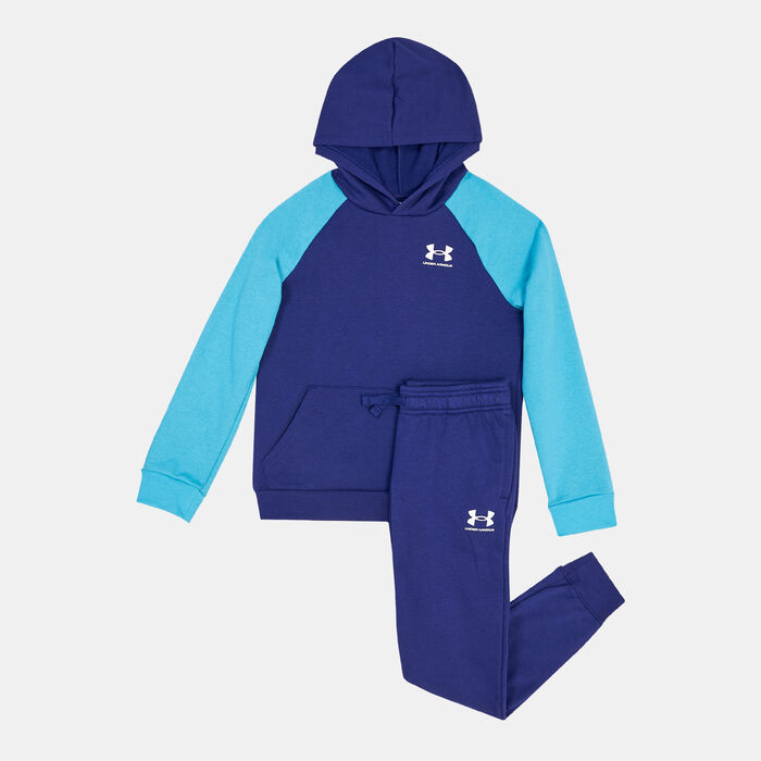 Under Armour Kids' UA Rival Fleece Track Suit Blue image number 0