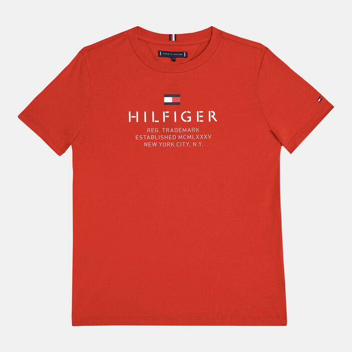 Tommy Hilfiger Kids' Logo T-Shirt (Older Kids) Red Tommy Hilfiger Kids' Logo T-Shirt (Older Kids) Red image number 0