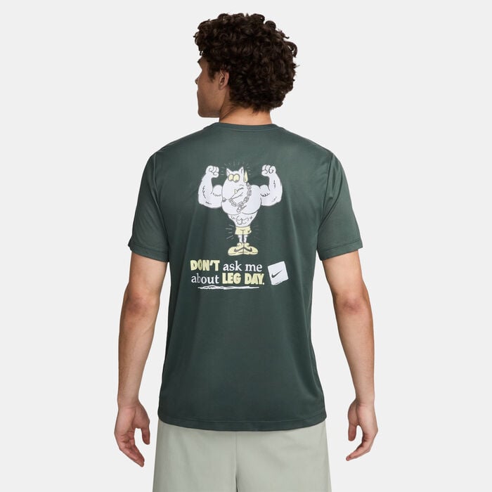 Nike Men's Dri-FIT Training T-Shirt Green Nike Men's Dri-FIT Training T-Shirt Green image number 1