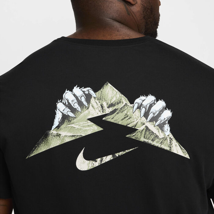 Nike Men's Dri-FIT Running T-Shirt Black Nike Men's Dri-FIT Running T-Shirt Black image number 8