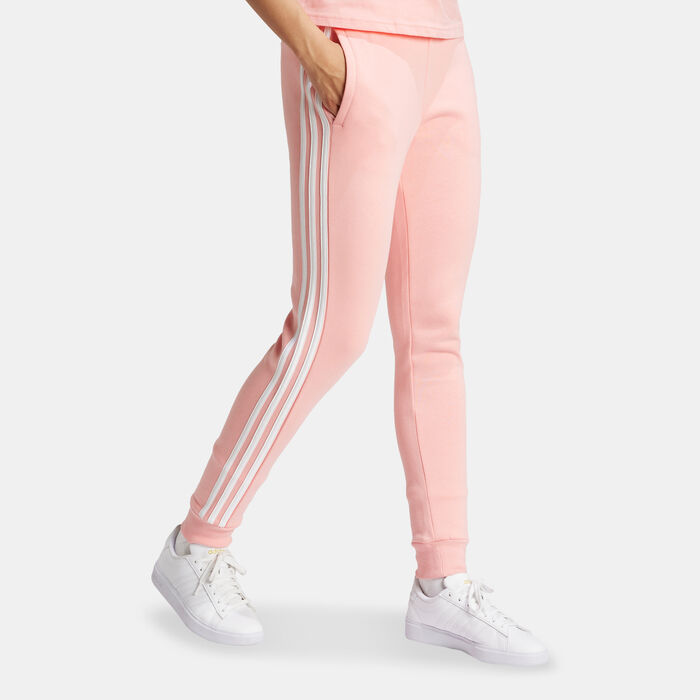 adidas Women's Essentials 3-Stripes Fleece Pants Pink adidas Women's Essentials 3-Stripes Fleece Pants Pink image number 0
