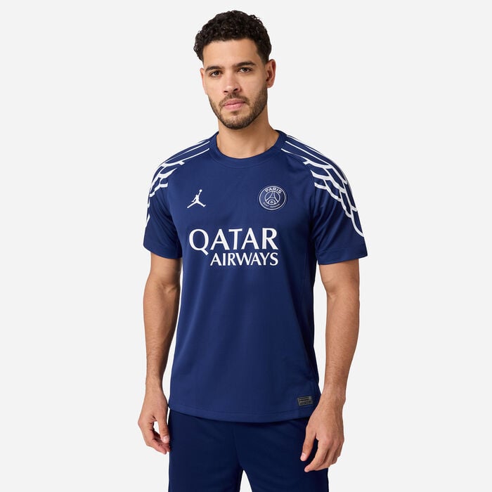 Jordan Men's Paris Saint-Germain 24/25 4th Replica Football Jersey Blue Jordan Men's Paris Saint-Germain 24/25 4th Replica Football Jersey Blue image number 0