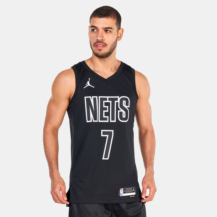 Jordan Men's Brooklyn Nets Statement Edition Tank Top - 2022/23 Black image number 0
