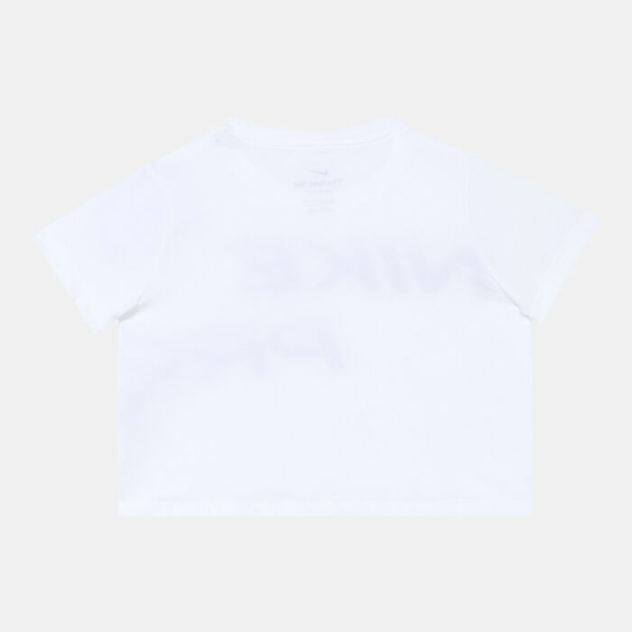 Nike Kids' Dri-FIT Sport Essential+ Cropped Training T-Shirt (Older Kids) White Nike Kids' Dri-FIT Sport Essential+ Cropped Training T-Shirt (Older Kids) White image number 1