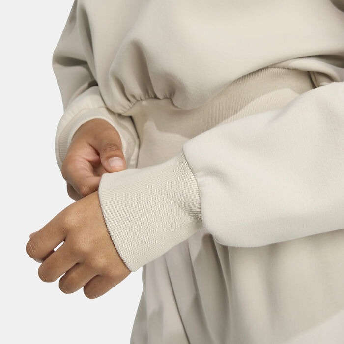 adidas Women's ALL SZN Soft Lux Sweatshirt Beige adidas Women's ALL SZN Soft Lux Sweatshirt Beige image number 3