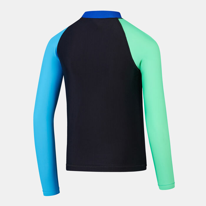 Speedo Kids' Colourblock Rashguard and Jammers Set Black Speedo Kids' Colourblock Rashguard and Jammers Set Black image number 1