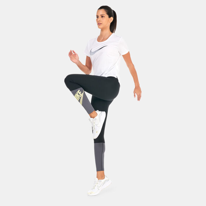 Nike Women's One High-Waisted Dance Leggings Black Nike Women's One High-Waisted Dance Leggings Black image number 2
