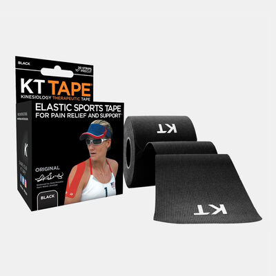 KT Tape Pre-Cut Elastic Sports Tape Strips (20 Strips) Black KT Tape Pre-Cut Elastic Sports Tape Strips (20 Strips) Black