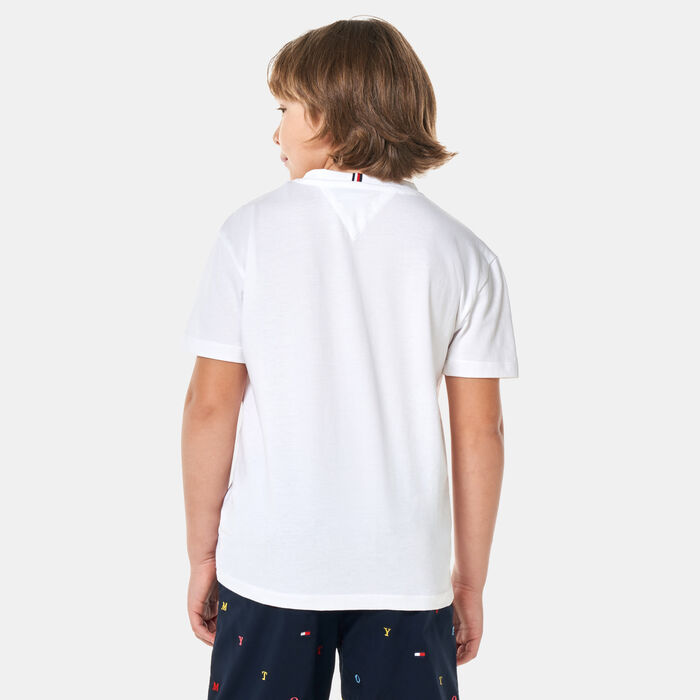 Tommy Hilfiger Kids' 1985 Collection Varsity Logo T-Shirt (Younger Kids) Blue Tommy Hilfiger Kids' 1985 Collection Varsity Logo T-Shirt (Younger Kids) Blue image number 1