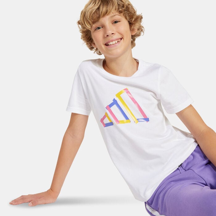 adidas Kids' Tech Logo Graphic T-Shirt White adidas Kids' Tech Logo Graphic T-Shirt White image number 3