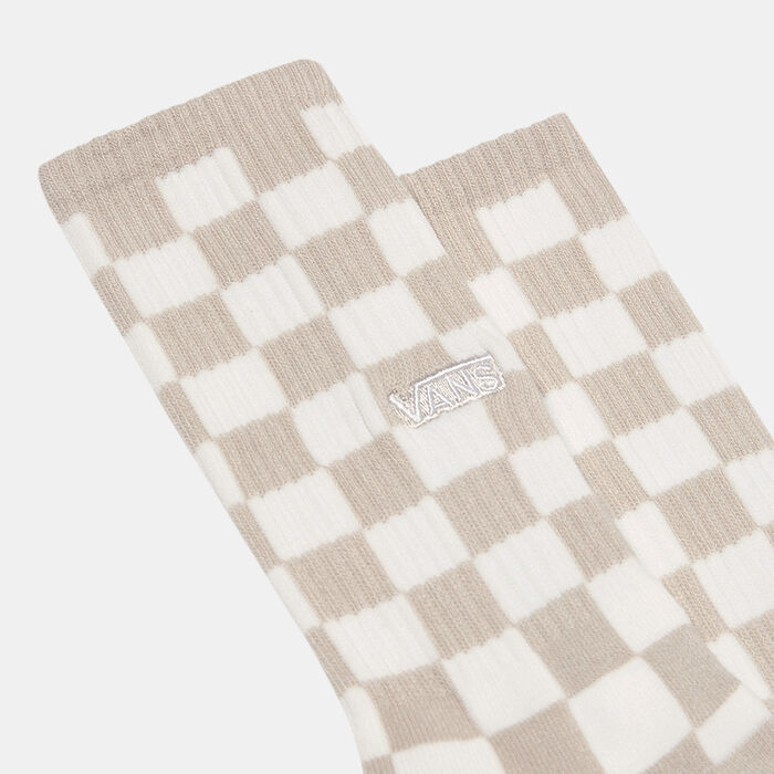 Vans Men's Checkerboard Crew Socks (1 Pair) Beige image number 2