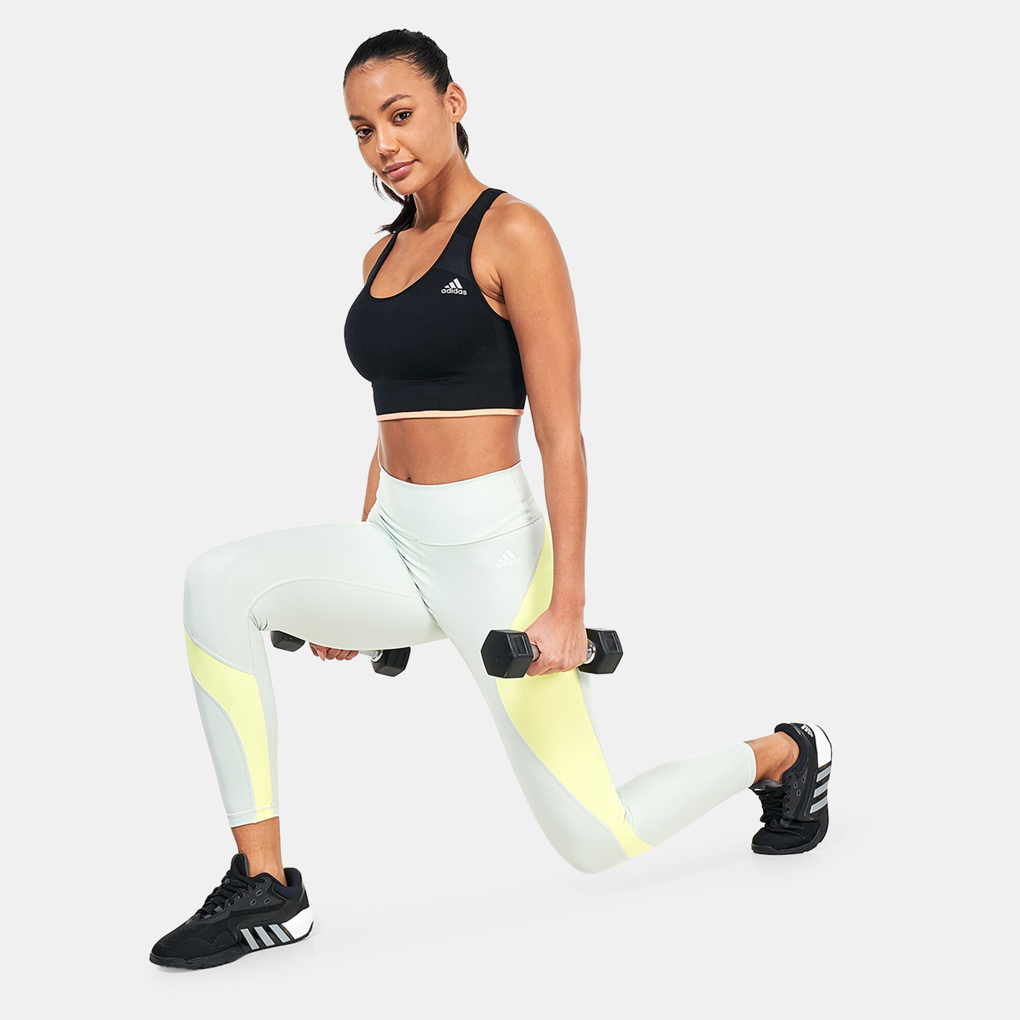 Buy adidas Women s Training Essentials HIIT 7 8 Leggings Green in