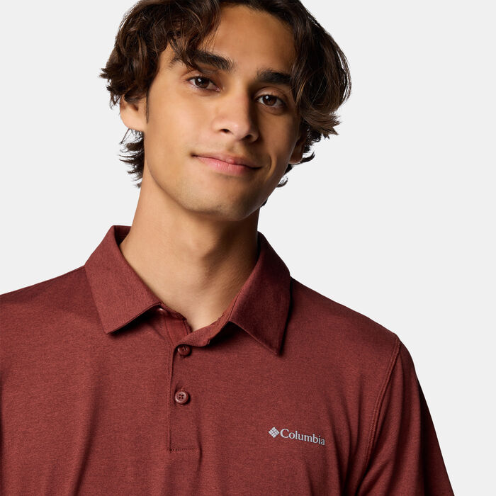 Columbia Men's Tech Trail™ Polo T-Shirt Red Columbia Men's Tech Trail™ Polo T-Shirt Red image number 3