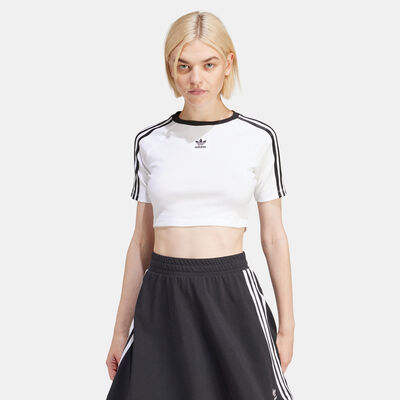 adidas Originals Women's 3-Stripes Baby T-Shirt White