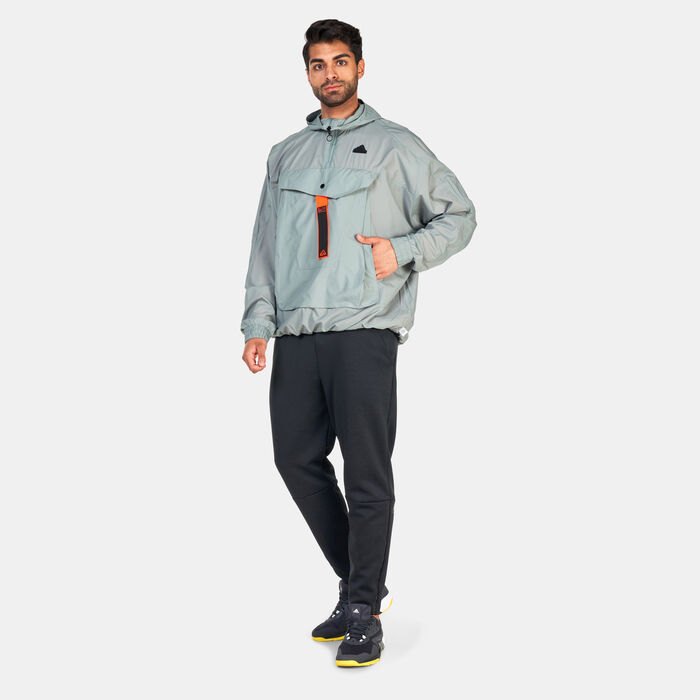 adidas Men's City Escape Premium Windbreaker Jacket Green adidas Men's City Escape Premium Windbreaker Jacket Green image number 2