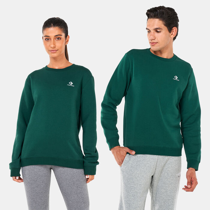 Converse Star Chevron Embroidered Sweatshirt Green image number 0