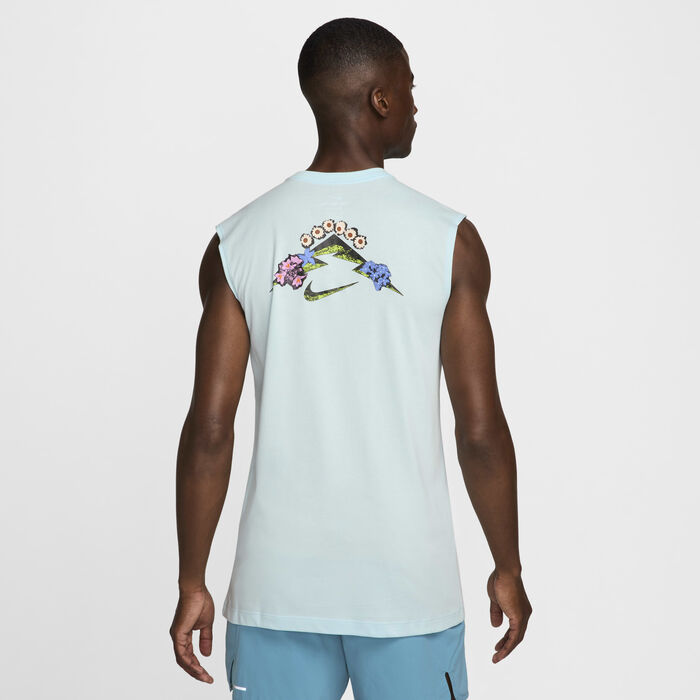 Nike Men's Dri-FIT Sleeveless Running T-Shirt Blue Nike Men's Dri-FIT Sleeveless Running T-Shirt Blue image number 0
