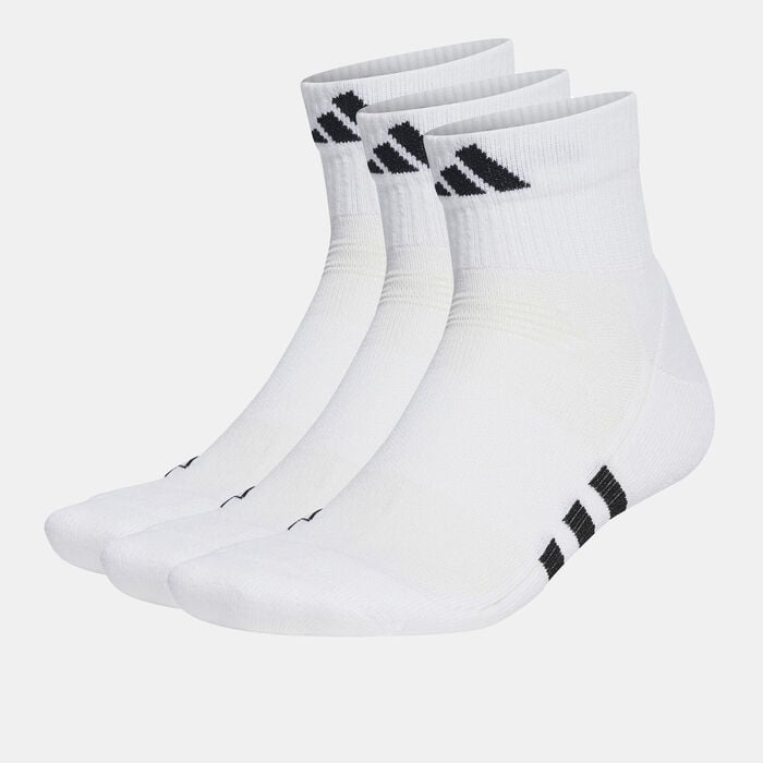 adidas Performance Cushioned Quarter Socks (3 Pairs) White adidas Performance Cushioned Quarter Socks (3 Pairs) White image number 0