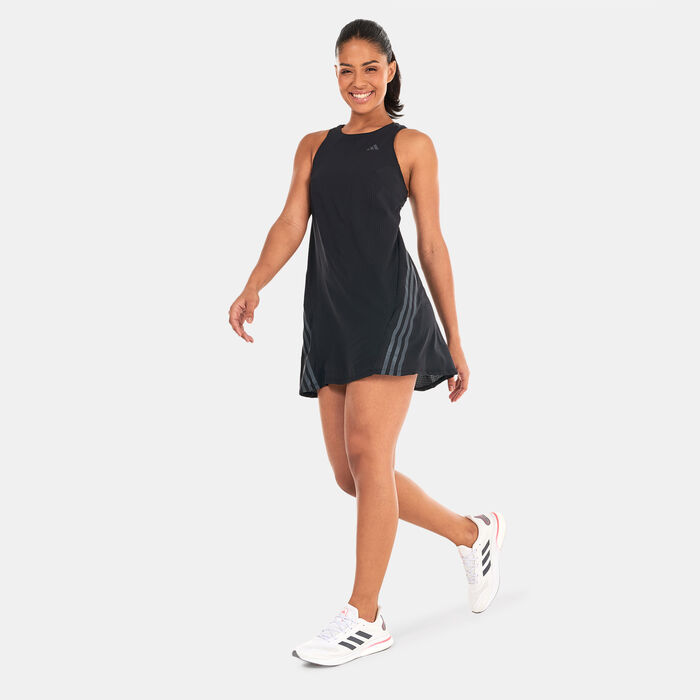 adidas Women's Run Icons 3-Stripes Summer Dress Black adidas Women's Run Icons 3-Stripes Summer Dress Black image number 0