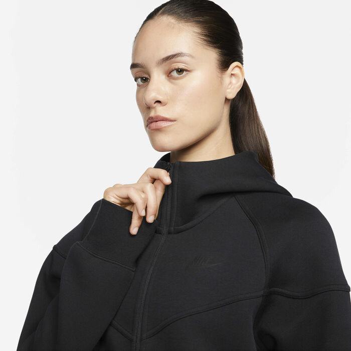 Nike Women's Sportswear Tech Fleece Windrunner Full-Zip Hoodie Black image number 2