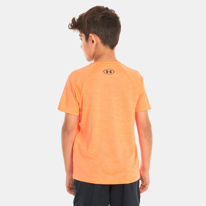 Under Armour Kids' UA Tech™ Twist T-Shirt Orange Under Armour Kids' UA Tech™ Twist T-Shirt Orange image number 1