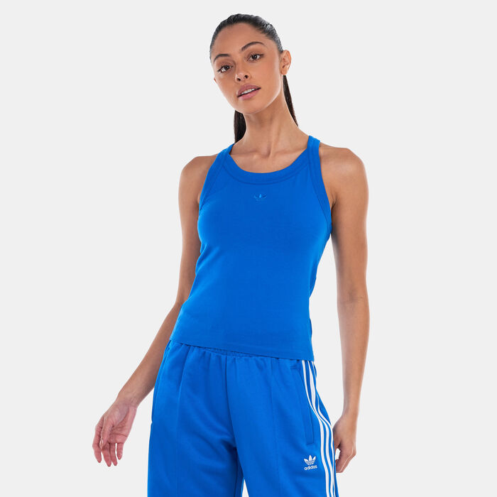 adidas Originals Women's Premium Essentials Tank Top Blue adidas Originals Women's Premium Essentials Tank Top Blue image number 0