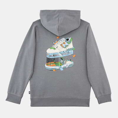 New Balance Kids' Fitness Centre Illustrated Hoodie White New Balance Kids' Fitness Centre Illustrated Hoodie White
