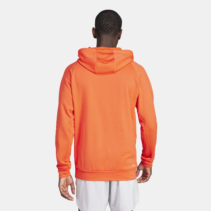 adidas Men's Game And Go Big Logo Training Hoodie Orange adidas Men's Game And Go Big Logo Training Hoodie Orange image number 2