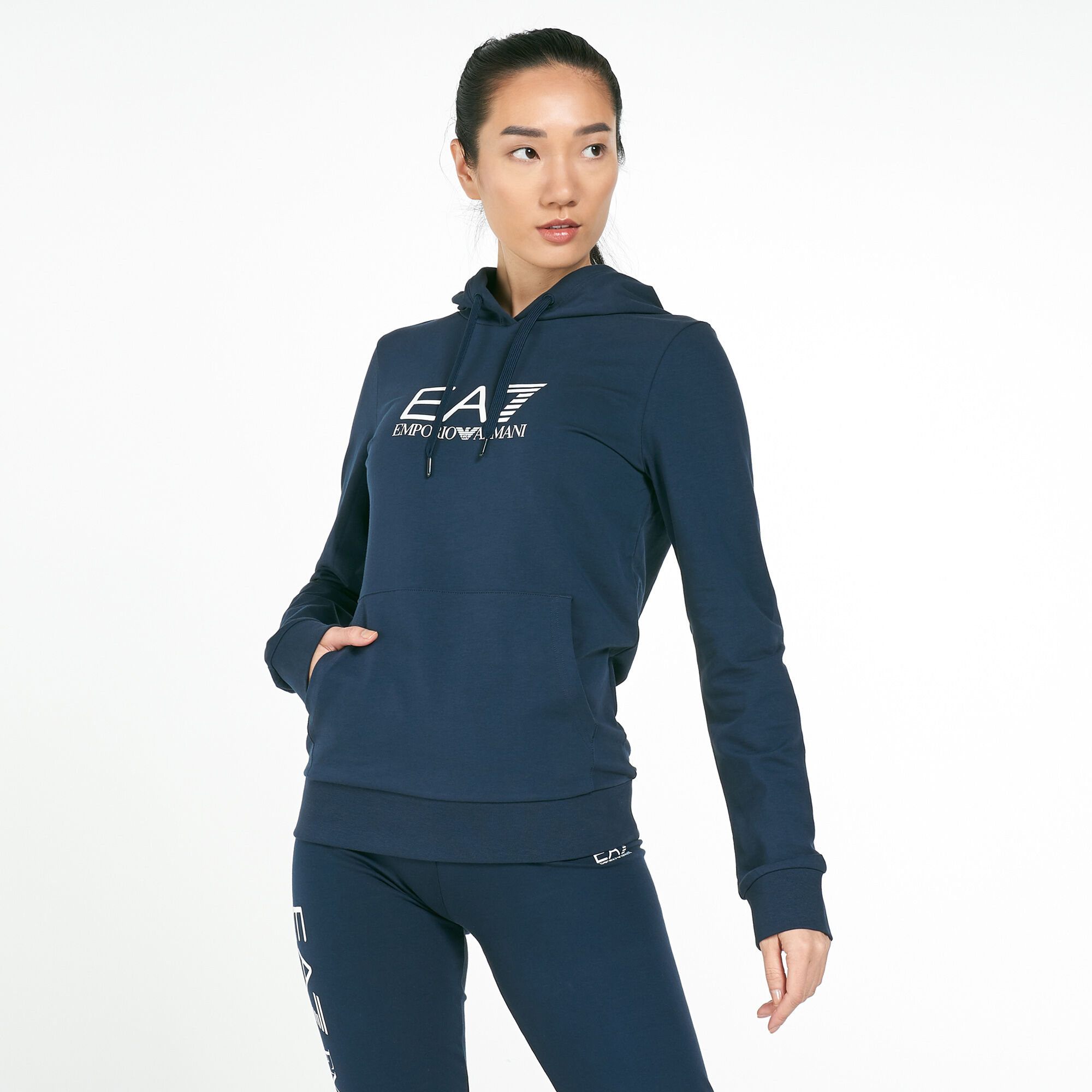 Ea7 hotsell blue hoodie
