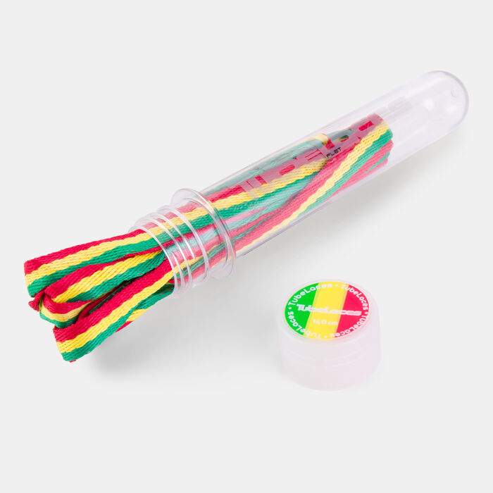 TUBELACES White Flat Rasta Laces (5 Pack) Multi-Color TUBELACES White Flat Rasta Laces (5 Pack) Multi-Color image number 1