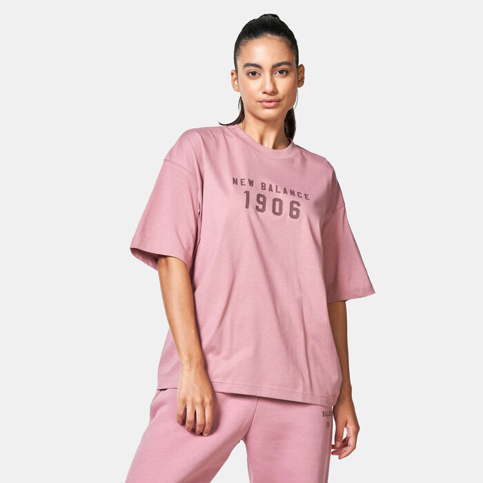 New Balance Women's Iconic Collegiate T-Shirt Red image number 0